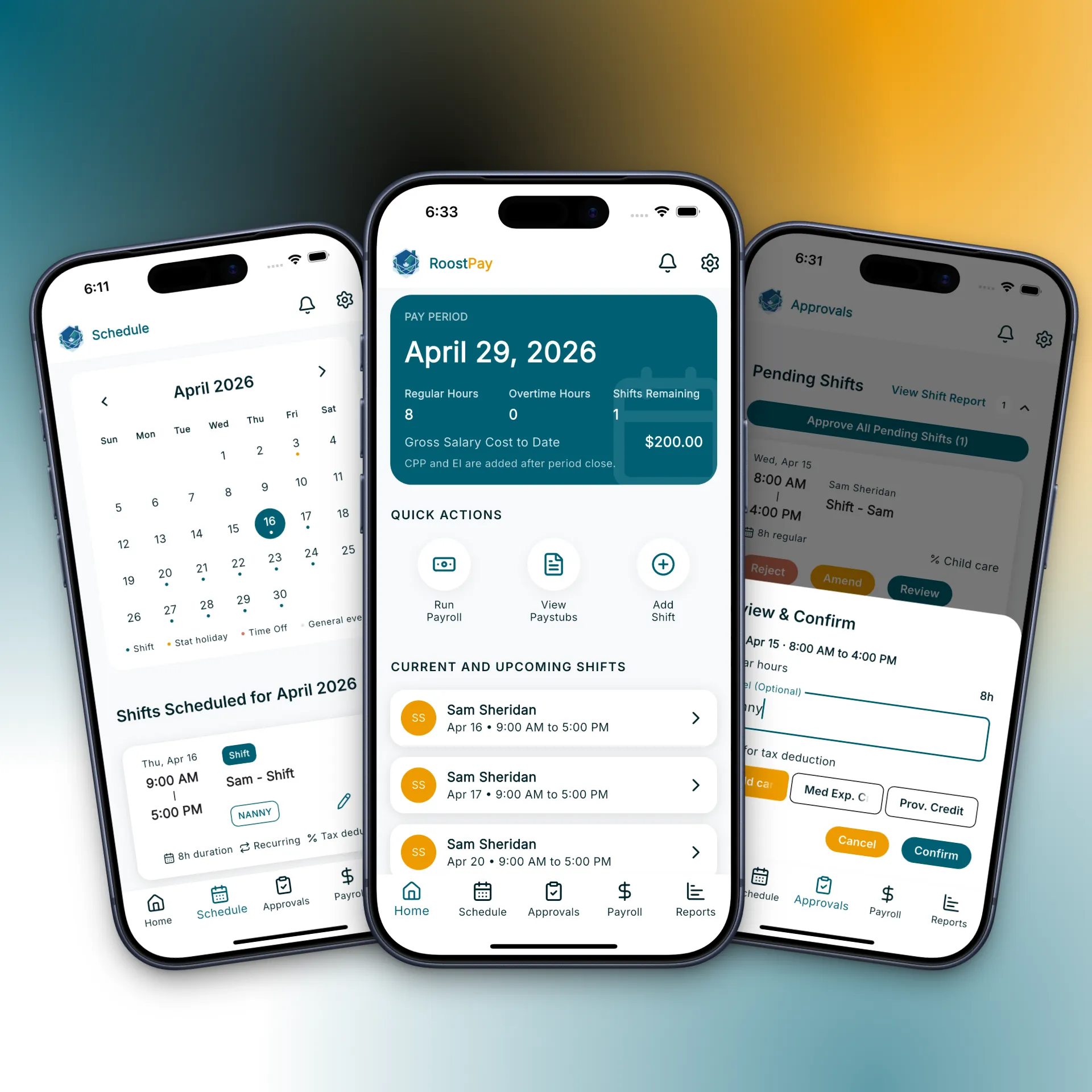 RoostPay app splash screen—iOS, Android, and web