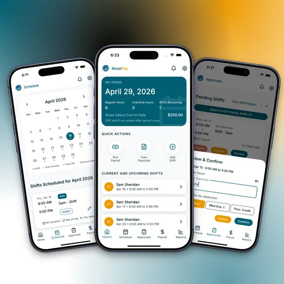 RoostPay app splash screen—iOS, Android, and web